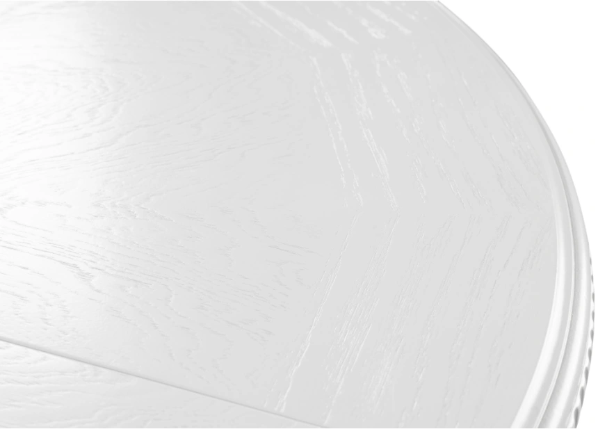 Кухонный раздвижной стол Нозеан, белый / серебро