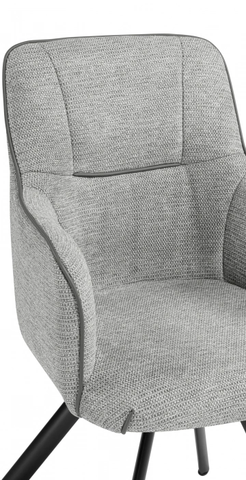 Стул Elis, на металлокаркасе, серый / тёмно-серый / чёрный