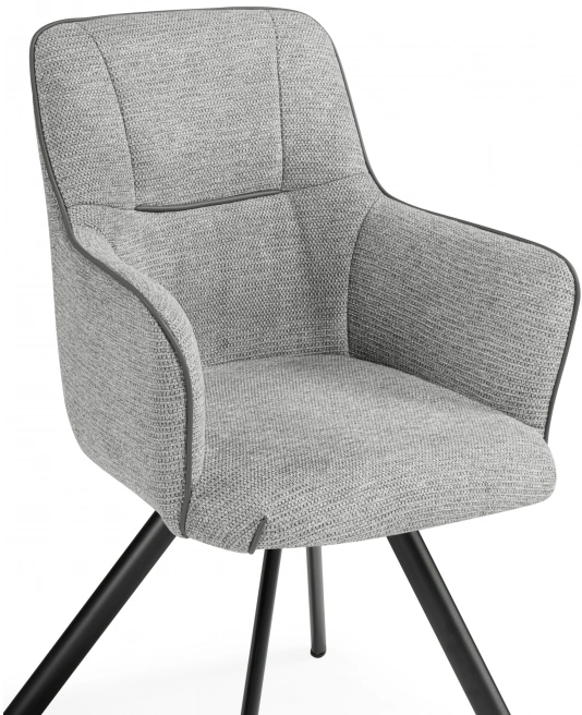 Стул Elis, на металлокаркасе, серый / тёмно-серый / чёрный