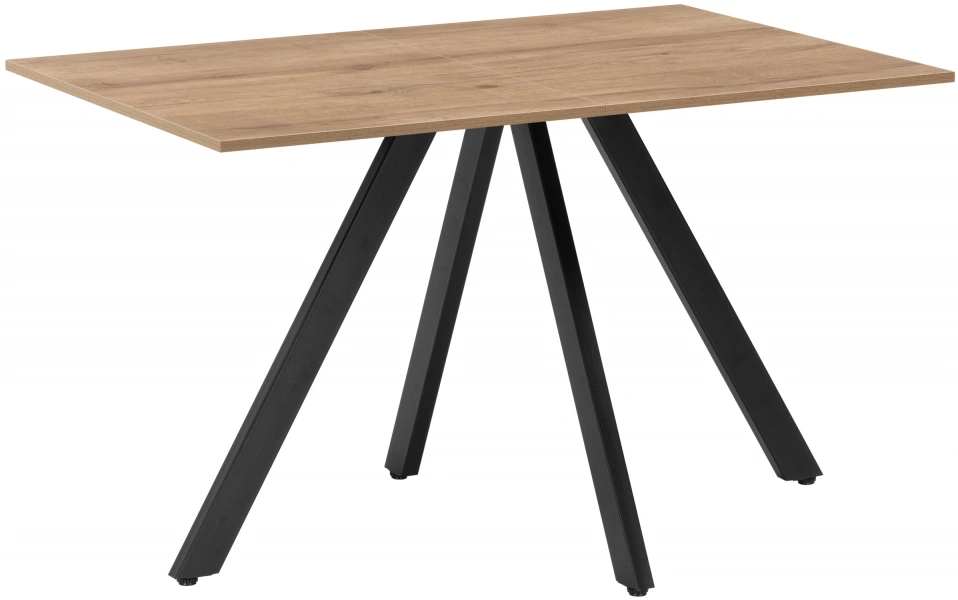 Кухонный стол раздвижной Keon 116, дуб табачный / черный