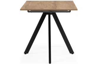 Кухонный стол раздвижной Keon 116, дуб табачный / черный