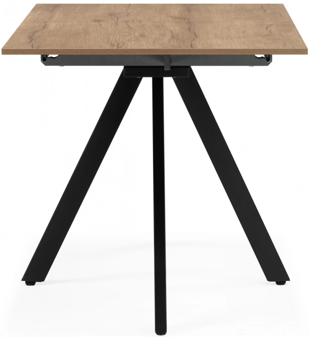 Кухонный стол раздвижной Keon 116, дуб табачный / черный