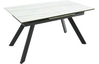 Кухонный обеденный стол Como, раздвижной 140, серый Elyt Pulido, каркас черный