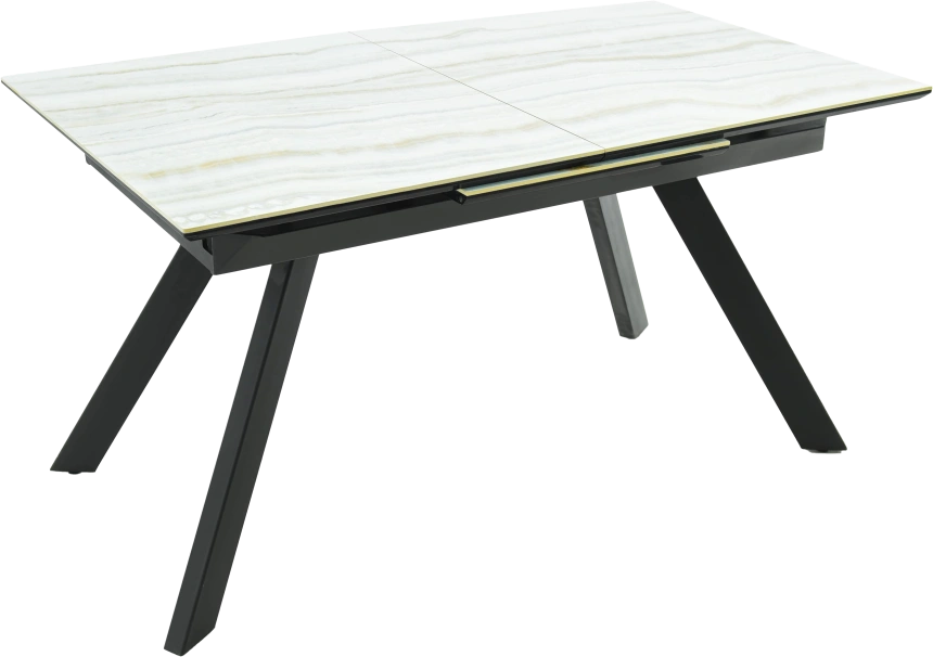 Кухонный обеденный стол Como, раздвижной 140, серый Elyt Pulido, каркас черный