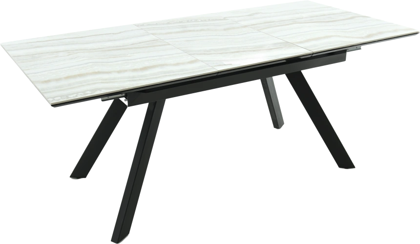 Кухонный обеденный стол Como, раздвижной 140, серый Elyt Pulido, каркас черный