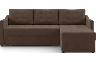 Диван угловой Бонд, модель 123, Ultra Chocolate (коричневый)