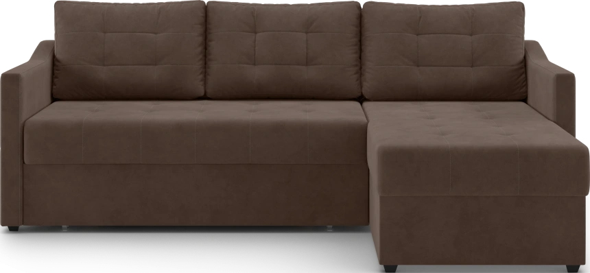 Диван угловой Бонд, модель 123, Ultra Chocolate (коричневый)