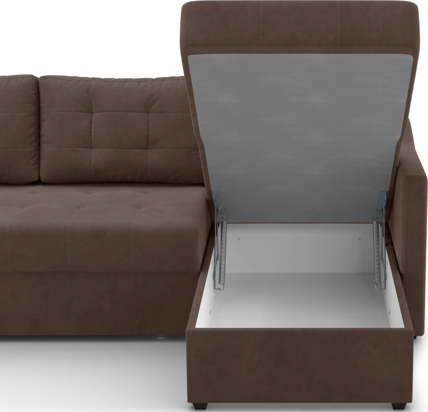 Диван угловой Бонд, модель 123, Ultra Chocolate (коричневый)