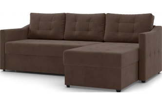 Диван угловой Бонд, модель 123, Ultra Chocolate (коричневый)