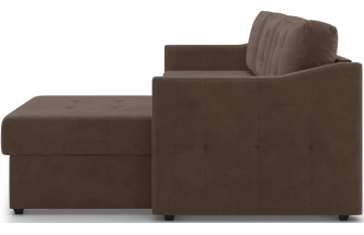 Диван угловой Бонд, модель 123, Ultra Chocolate (коричневый)