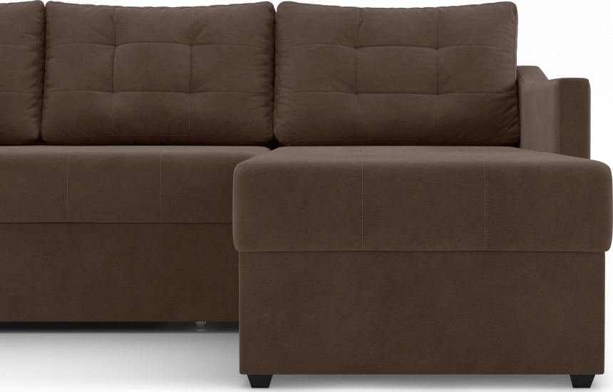 Диван угловой Бонд, модель 123, Ultra Chocolate (коричневый)