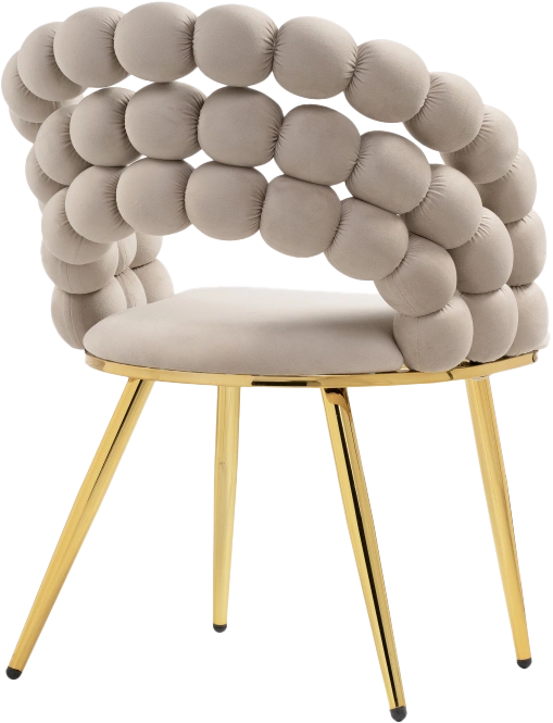 Стул Ball, дизайнерский, beige / gold