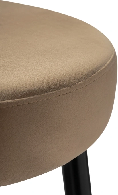 Полубарный табурет Plato, велюр темно-бежевый