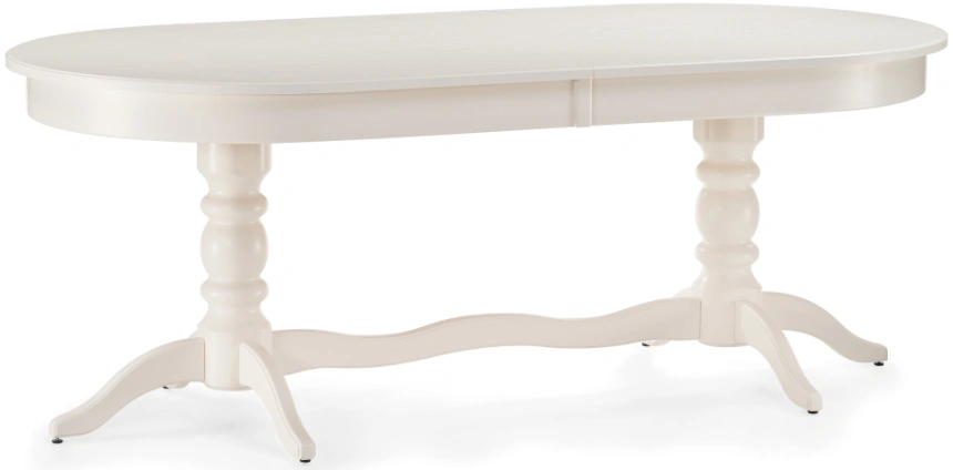 Обеденный раздвижной стол Дейвер, 200(260)х100х76, молочный
