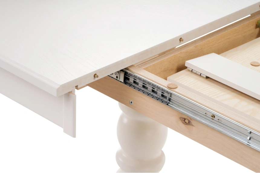 Обеденный раздвижной стол Дейвер, 200(260)х100х76, молочный