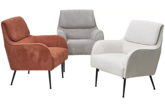 Стул-кресло Magda, Cato-16 серый, ткань, черный каркас