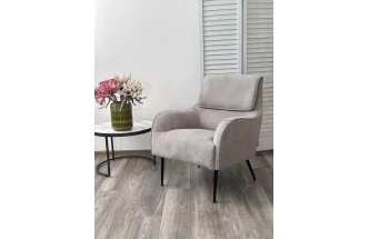 Стул-кресло Magda, Cato-16 серый, ткань, черный каркас