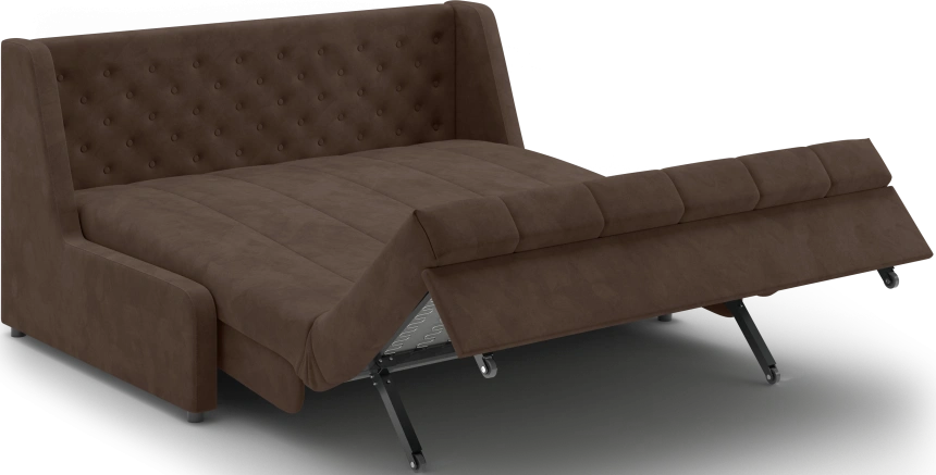 Диван прямой Ричмонд 160, модель 069, без подлокотников, Шоколадный (Ultra Chocolate)