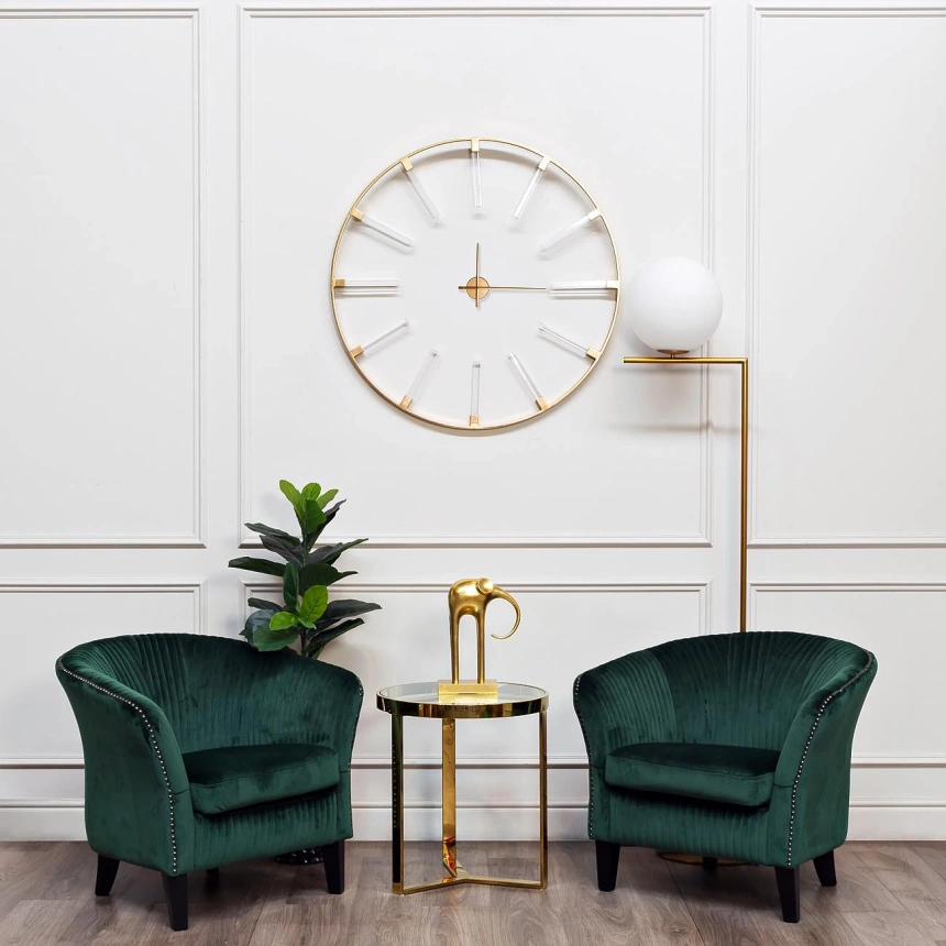 Журнальный стол 47ED-ET031GOLD, 50x50x55, стекло, прозрачный / золото 