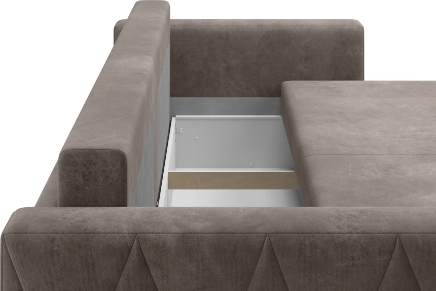 Диван прямой Милфорд, модель 011, Dakota Chocolate (шоколадный)