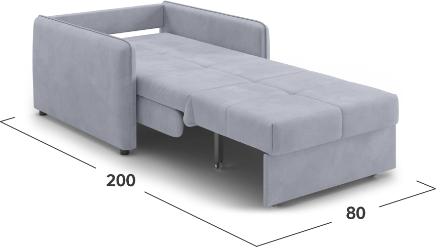 ​Кресло-кровать Монако 80, модель 068, Balance 900​ (светло-серый)