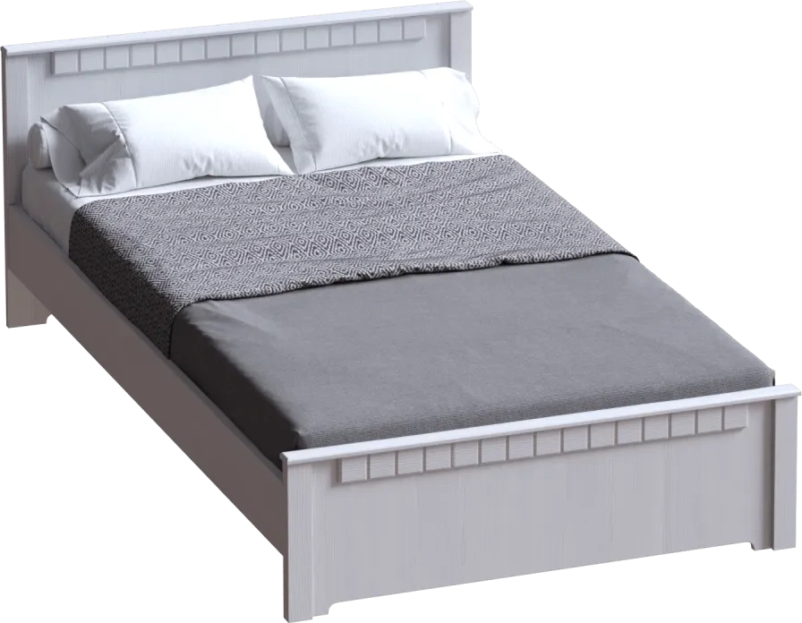 Кровать Прованс 120, полутораспальная, бодега белая / патина премиум