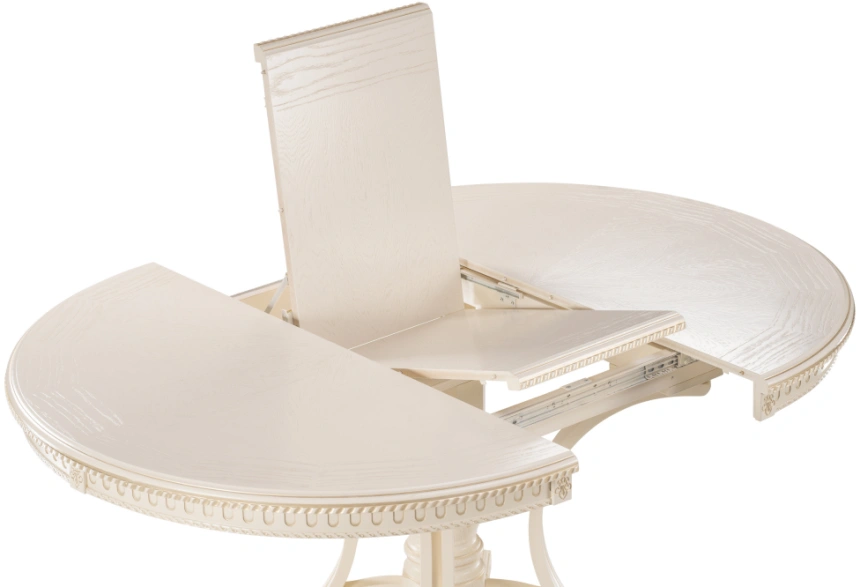 Кухонный раздвижной стол Нозеан, бежевый / золото