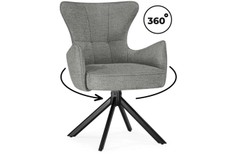 Стул Atlanta, поворотный, серый / чёрный