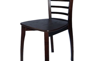 Стул Бурбон, деревянный, жесткий, орех темный
