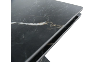 Кухонный обеденный стол Monaco, раздвижной 180, черный Quadro Wacom forest Pulido, каркас черный