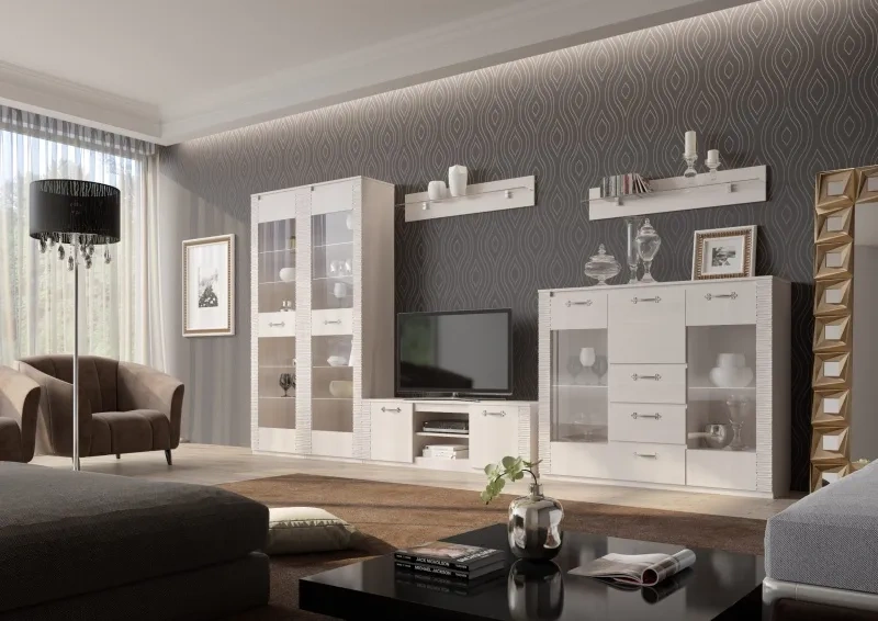 Модульная гостиная Элана 3, бодега белая