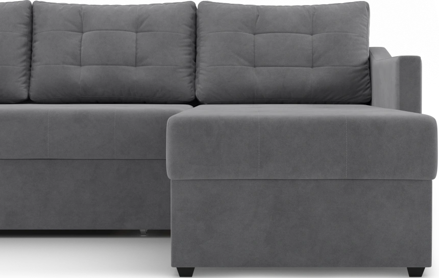 Диван угловой Бонд, модель 123, Ultra Grey (темно-серый)