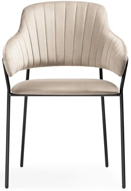 Стул Инклес, мягкий, дымчатый / черный глянец