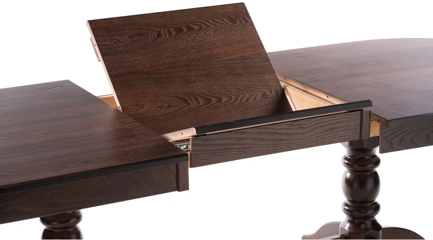 Обеденный раздвижной стол Дейвер, 200(260)х100х76, орех темный