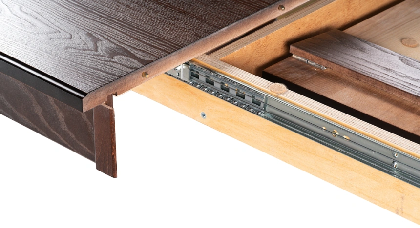 Обеденный раздвижной стол Дейвер, 200(260)х100х76, орех темный