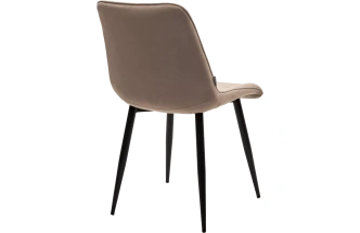 Стул Chic, мягкий, Bluvel-40 бежевый, черный каркас