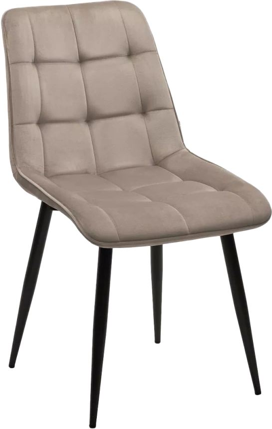 Стул Chic, мягкий, Bluvel-40 бежевый, черный каркас