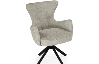 Стул Atlanta, поворотный, светло-серый / чёрный