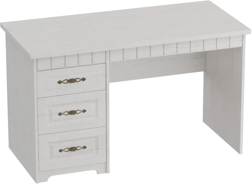 Стол письменный Прованс, с ящиками, бодега белая / патина премиум