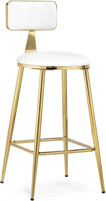 Полубарный стул Persi, белый / золотой