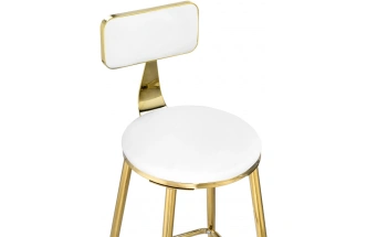 Полубарный стул Persi, белый / золотой