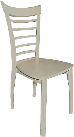 Стул Бурбон, деревянный, жесткий, слоновая кость