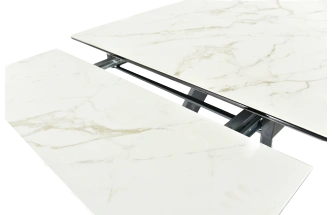 Кухонный обеденный стол Monaco, раздвижной 180, серый Calacata vaglioro, каркас черный