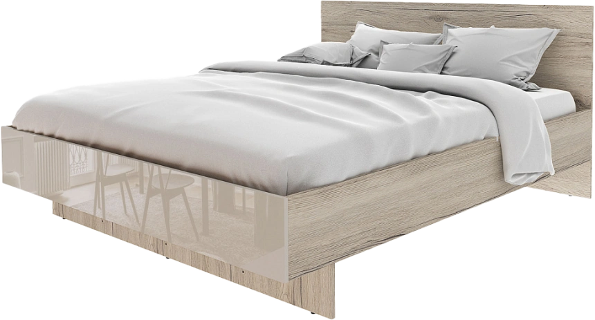 Спальный гарнитур Лациа 2, дуб санремо / крем бежевый 