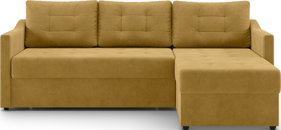 Диван угловой Бонд, модель 123, Ultra Mustard (горчичный)