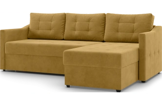 Диван угловой Бонд, модель 123, Ultra Mustard (горчичный)