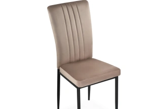 Стул на металлокаркасе Rek, мягкий, капучино / черный