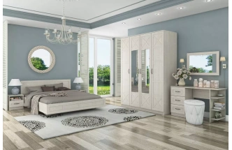 Шкаф двухдверный Лозанна, Дуб белый