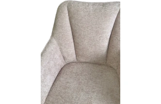 Стул Reflet, мягкий, 3018-10 бежевый, шенилл, черный каркас 