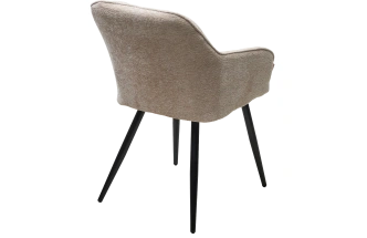 Стул Reflet, мягкий, 3018-10 бежевый, шенилл, черный каркас 